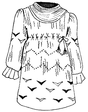 Вязание платья с бабочками