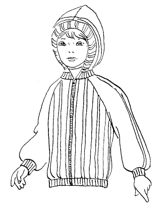 Вязание детской куртки с капюшоном