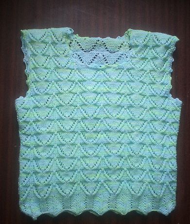 Children's summer knitted top for girls